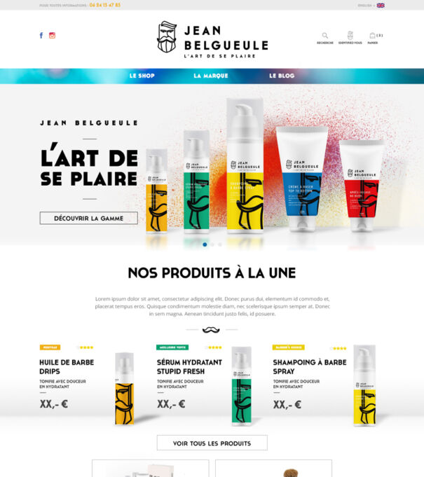 Réalisation site Jean Belgeule PrestaShop