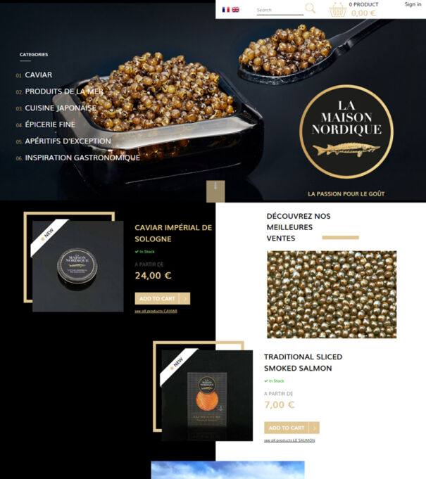 Réalisation site Maison Nordique PrestaShop