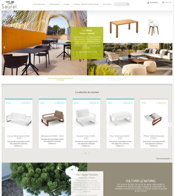 Réalisation site Saurel PrestaShop