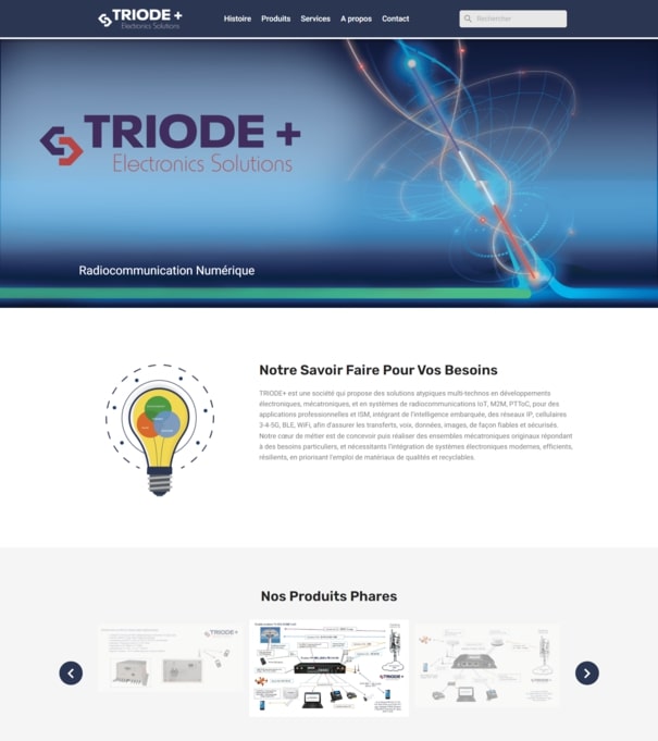 Réalisation site Triode Electronics PrestaShop