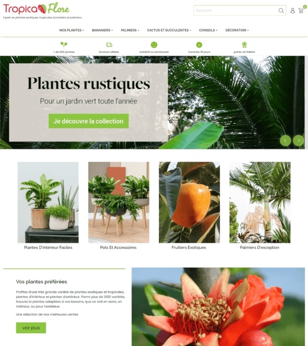 Réalisation thème Tropicaflore PrestaShop